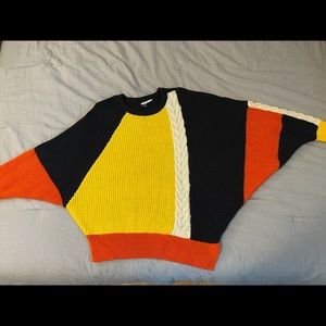 Roolee Colorblock Detailed Sweater